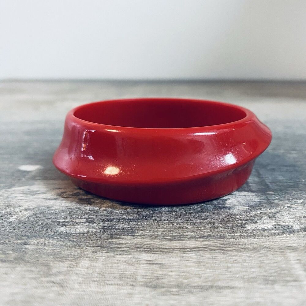 Vintage 7” Bangle Bracelet Lipstick Red